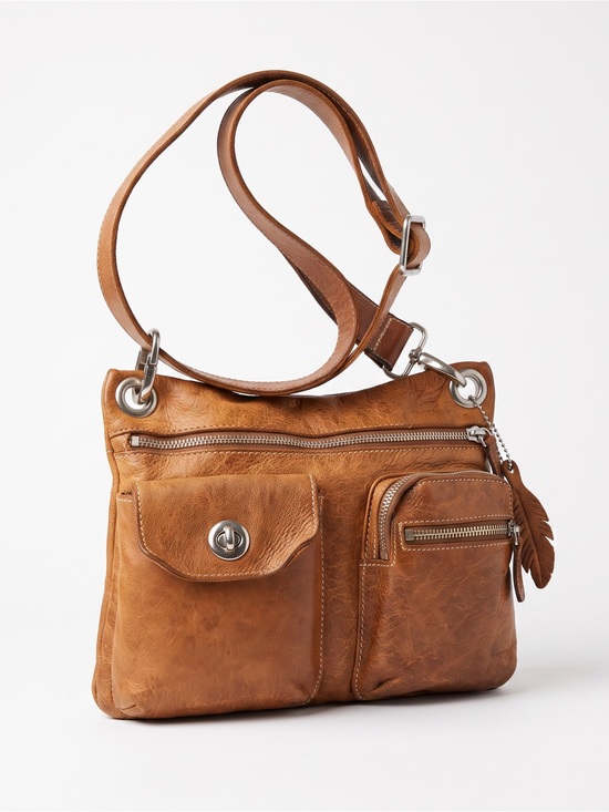 Roots Handbags - ROOTS GENUINE LEATHER CROSSBODY PURSE
